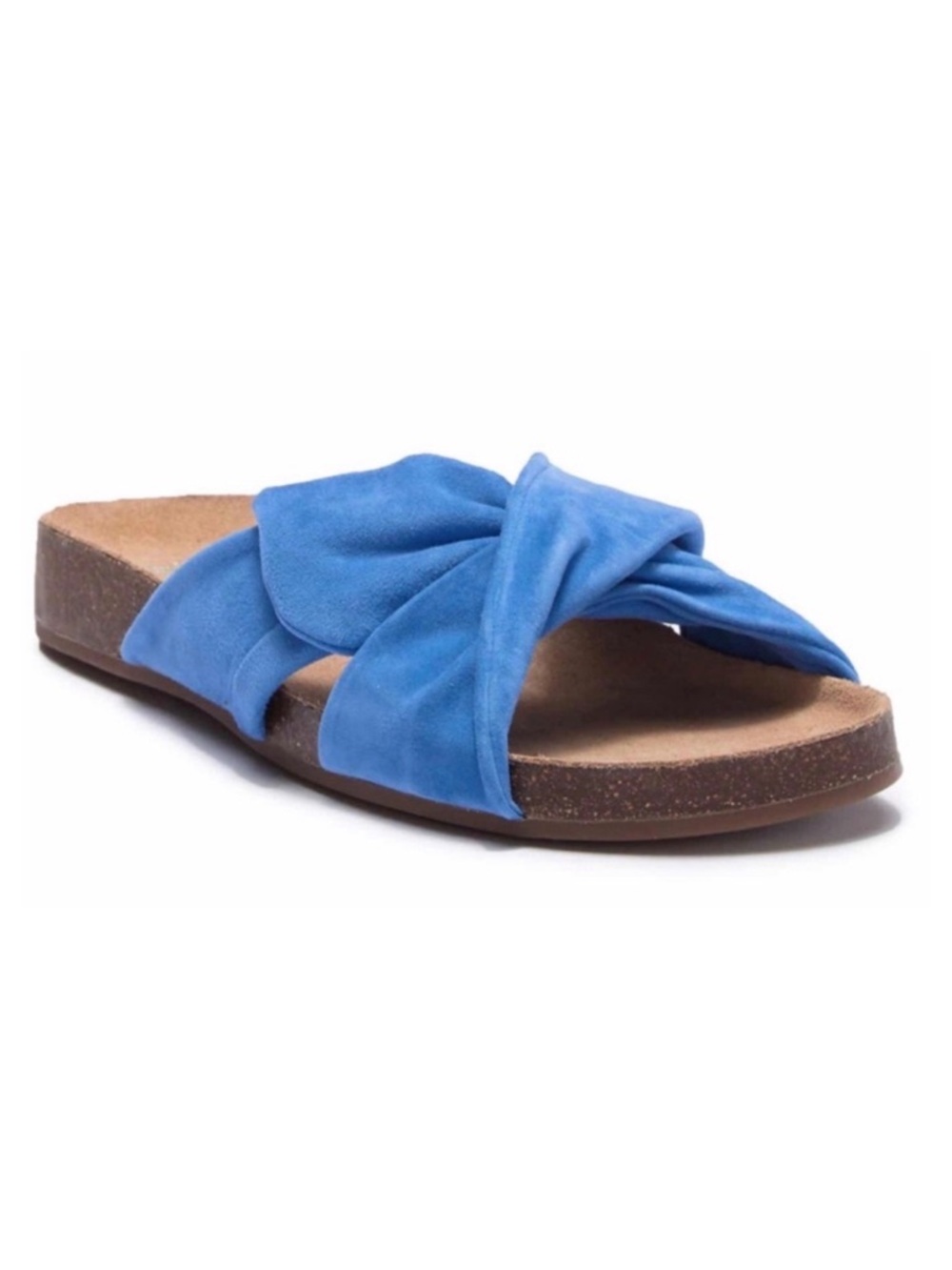 Vince Camuto Berulia Blue Suede Cork Slides Size 10M